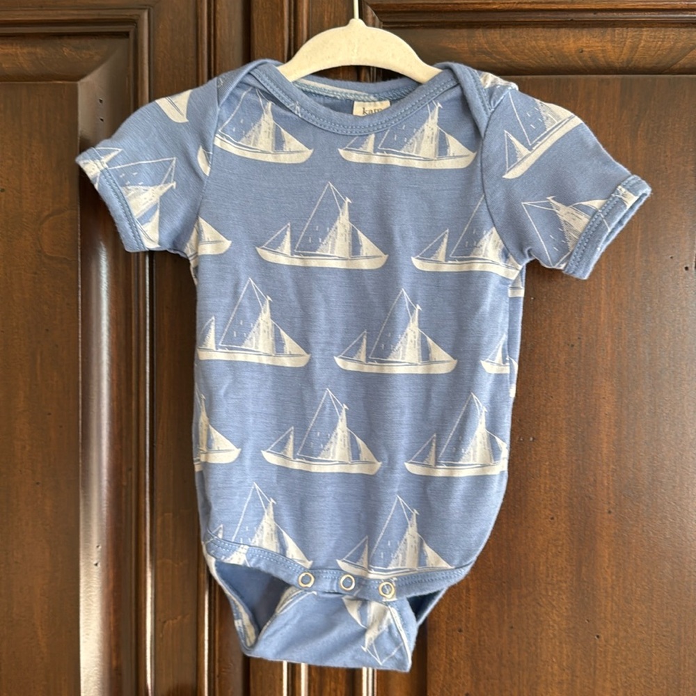 Kate Quinn 0-3 month sailboat bodysuit bamboo